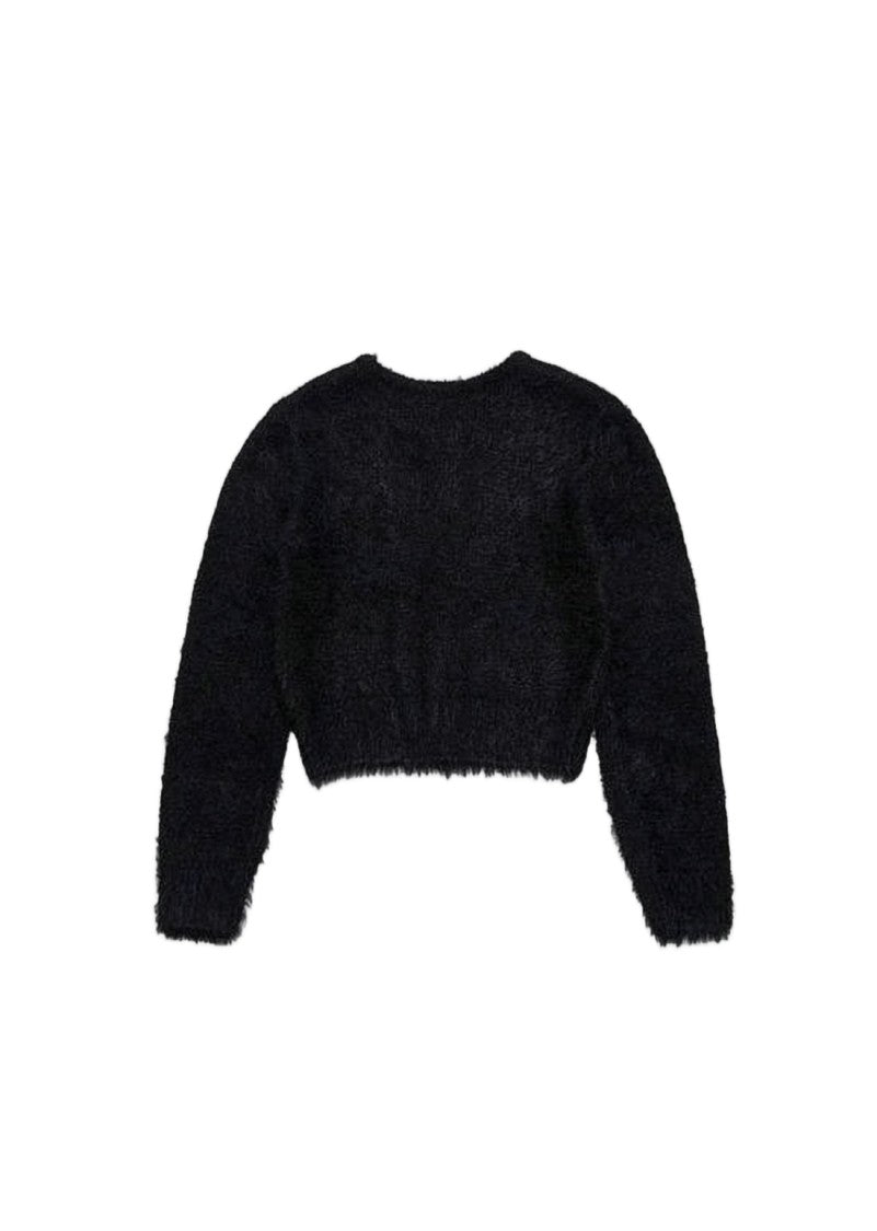 Amomento Cropped Textured Cardigan With Kid Mohair