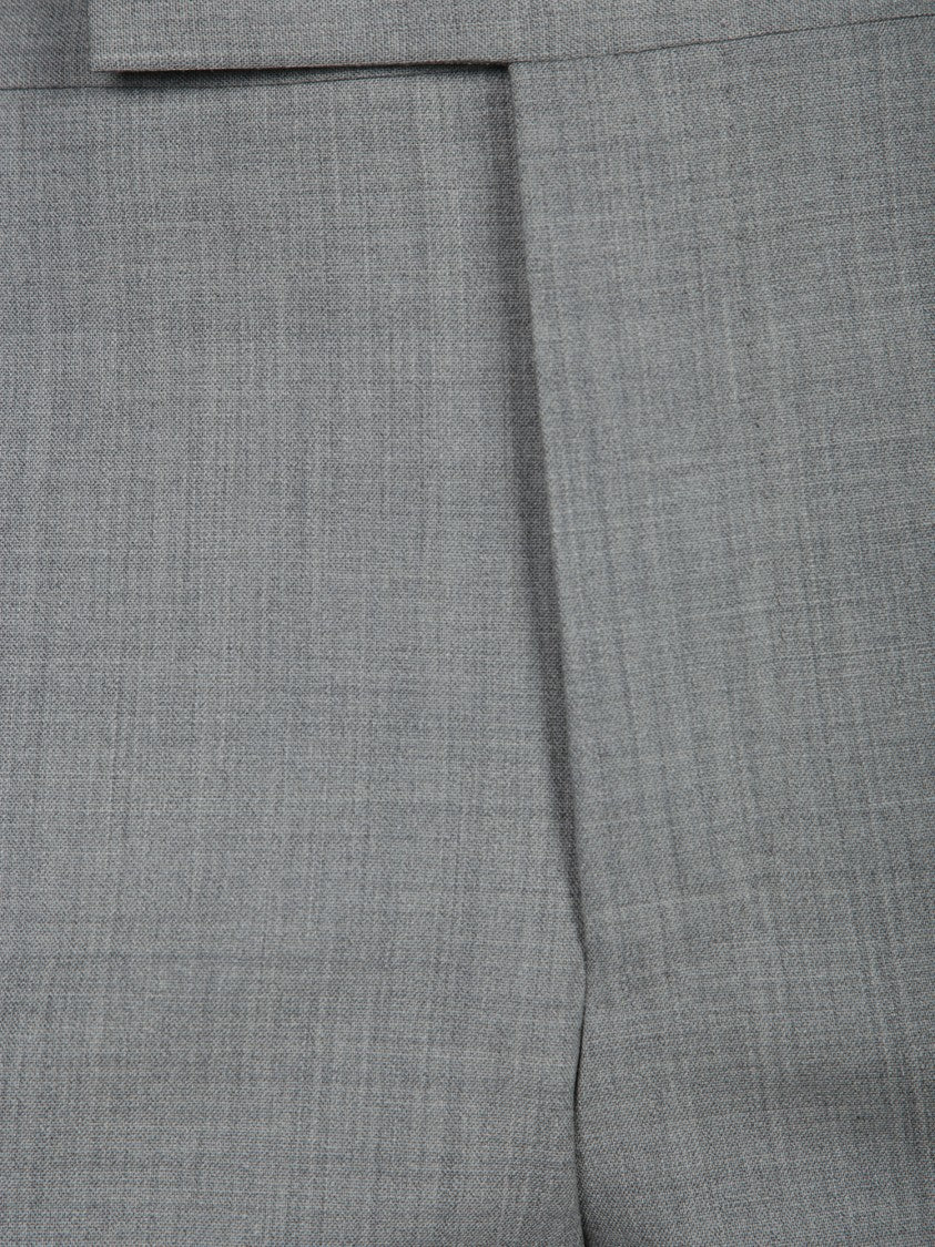 Pt Torino Tailored Grey Trousers With Textured Finish