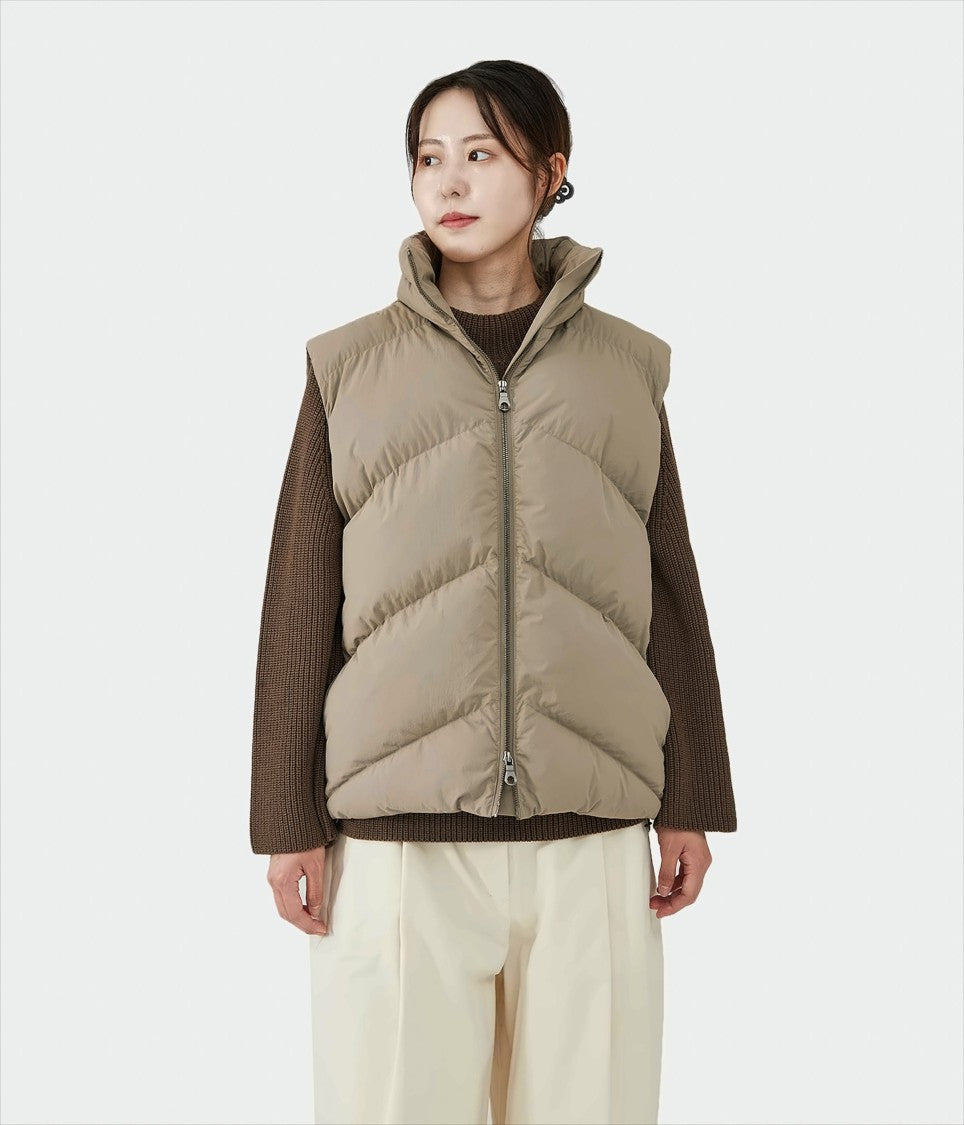 Studio Nicholson High Collar Quilted Puffer Vest