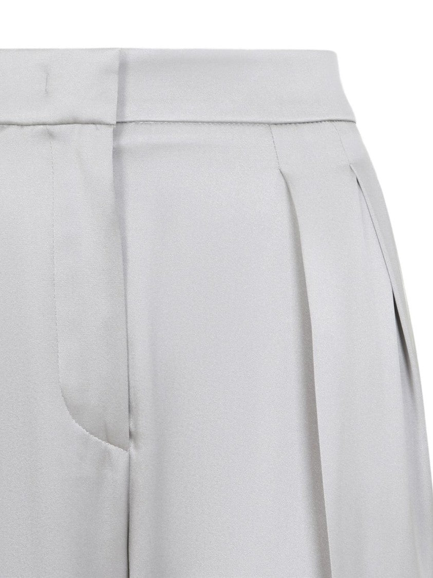 Giorgio Armani Tailored Grey Trousers With Concealed Fastening