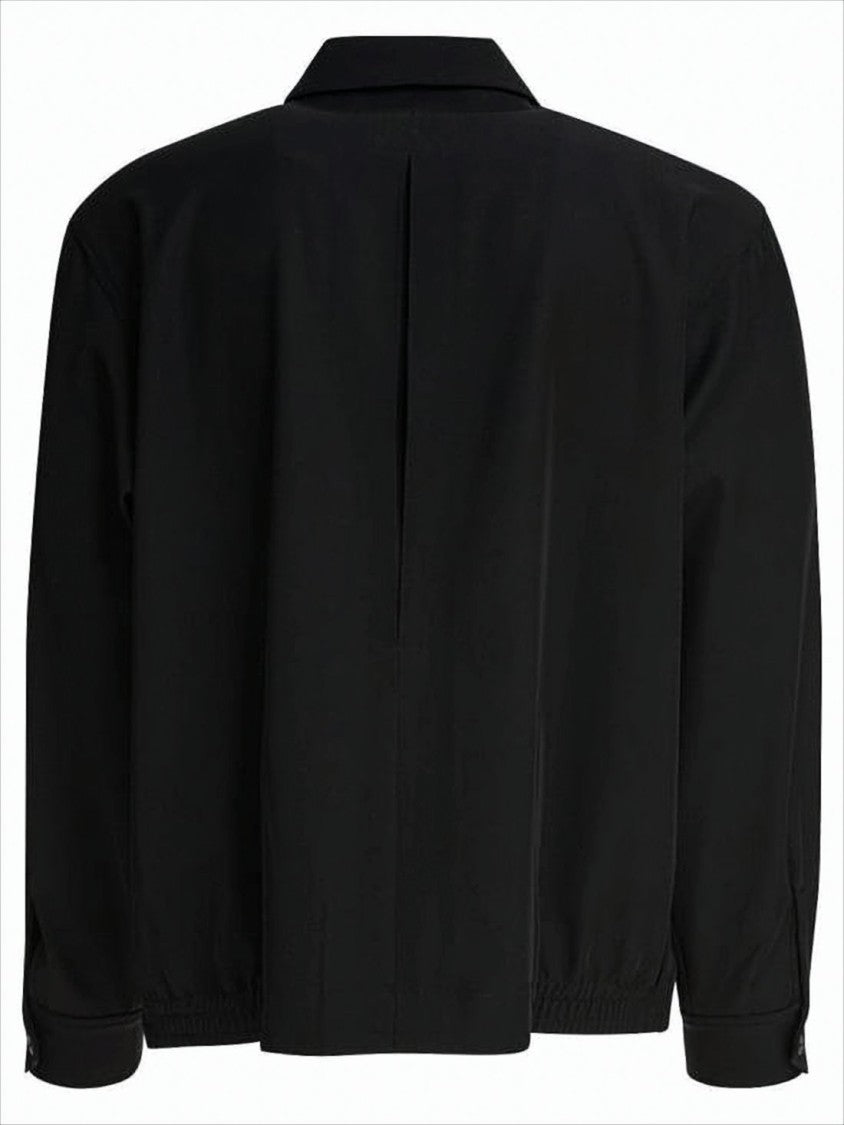 Needles Minimalist Black Jacket With Classic Collar