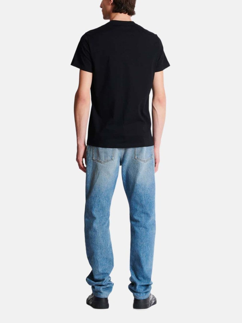 Balmain Black Cotton Classic Crewneck T-Shirt