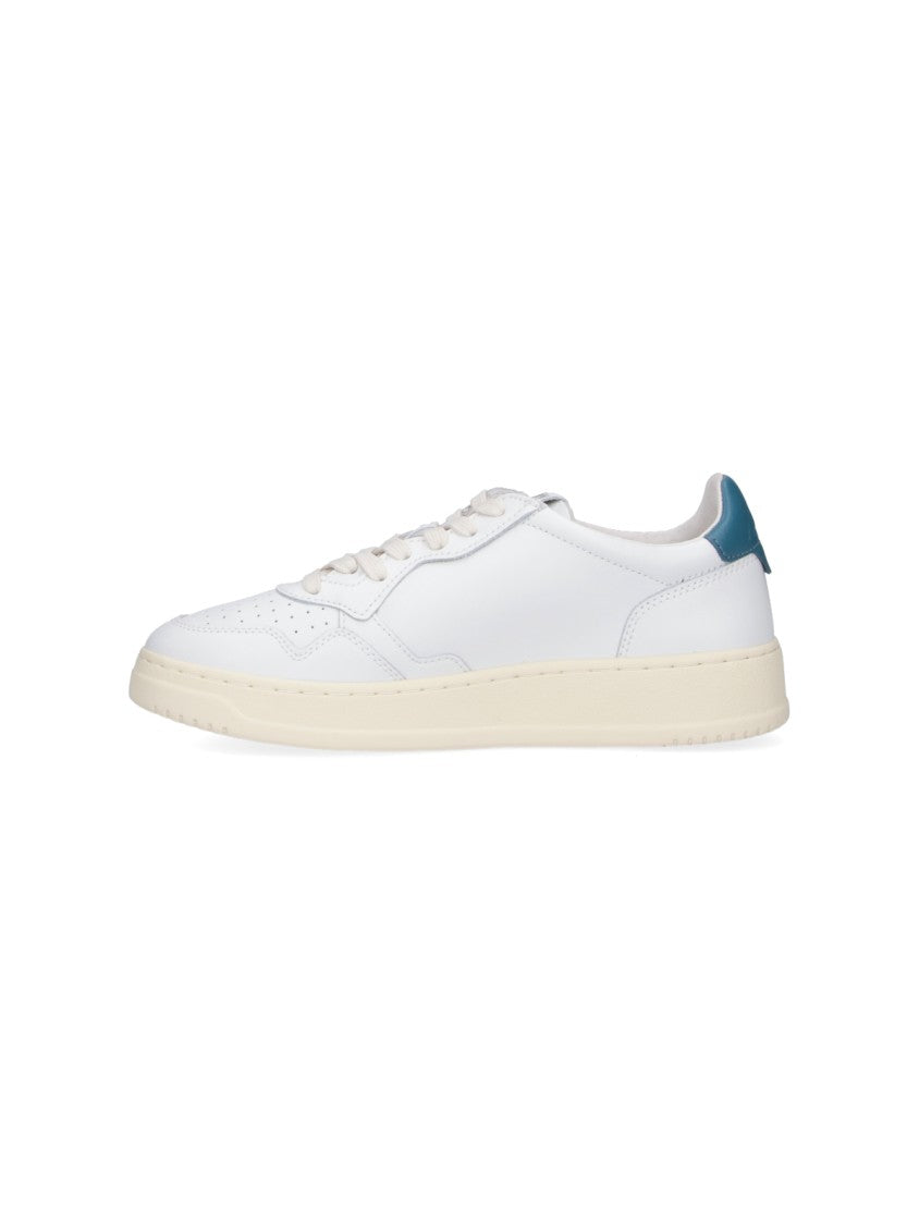 Autry Low-Top White Leather Sneakers With Perforated Detailing