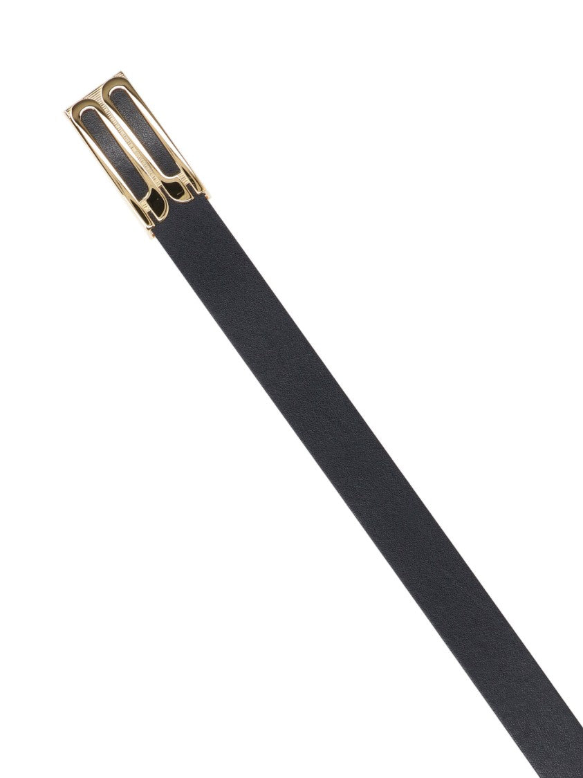 Victoria Beckham Black Leather Belt