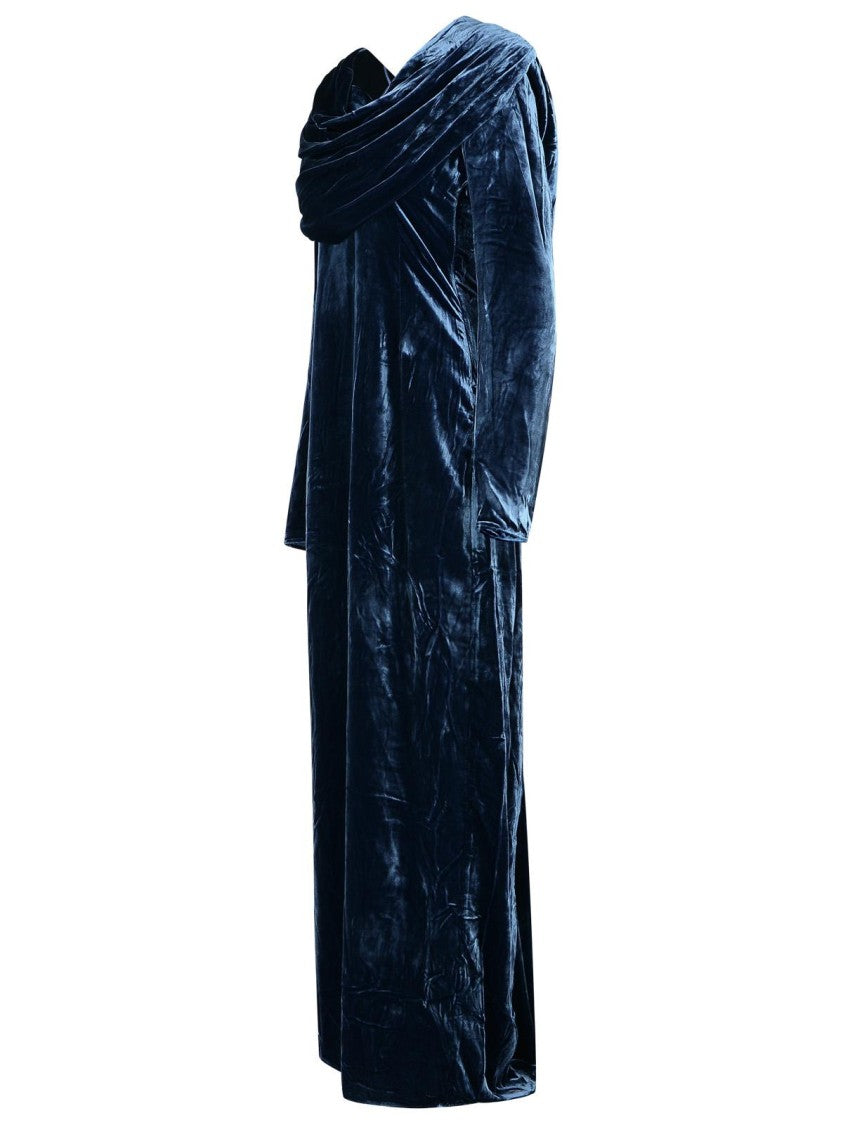 Rotate Carlota' Dress In Blue Silk Blend
