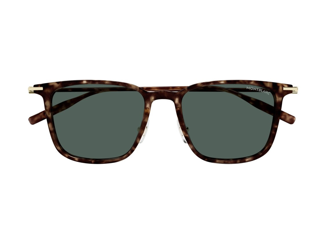 Montblanc Gold Mb0354s Tortoiseshell Square Sunglasses