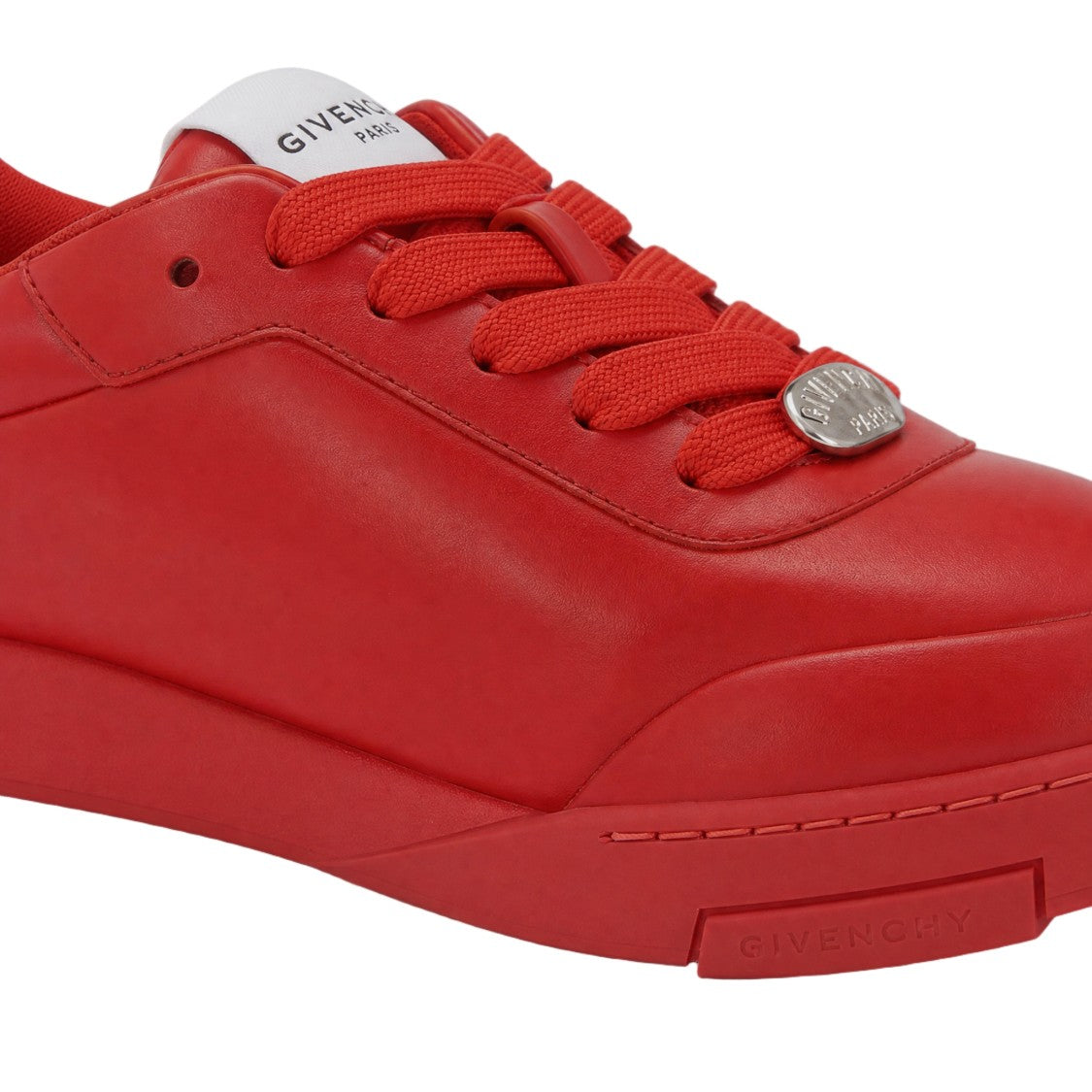 Givenchy Red Metallic Detail Low-Top Sneakers