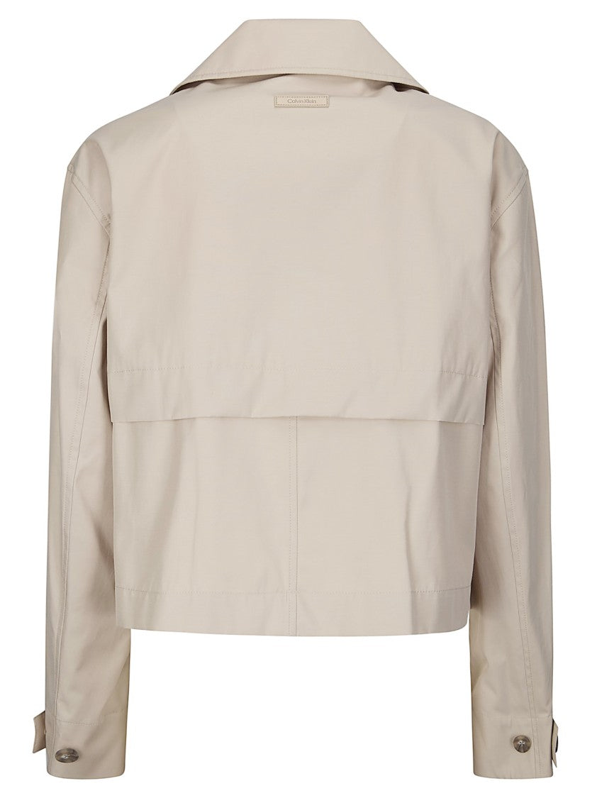 Calvin Klein Short Cotton Trench