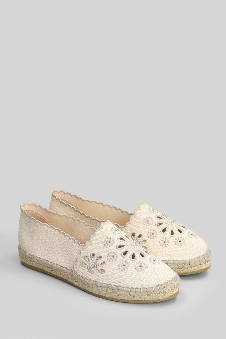 Mc2 Saint Barth Morin Espadrillas With Floral Cut-Out Embroidery