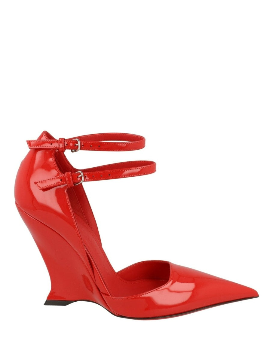Ferragamo Vidya X5 Patent Wedge Pumps
