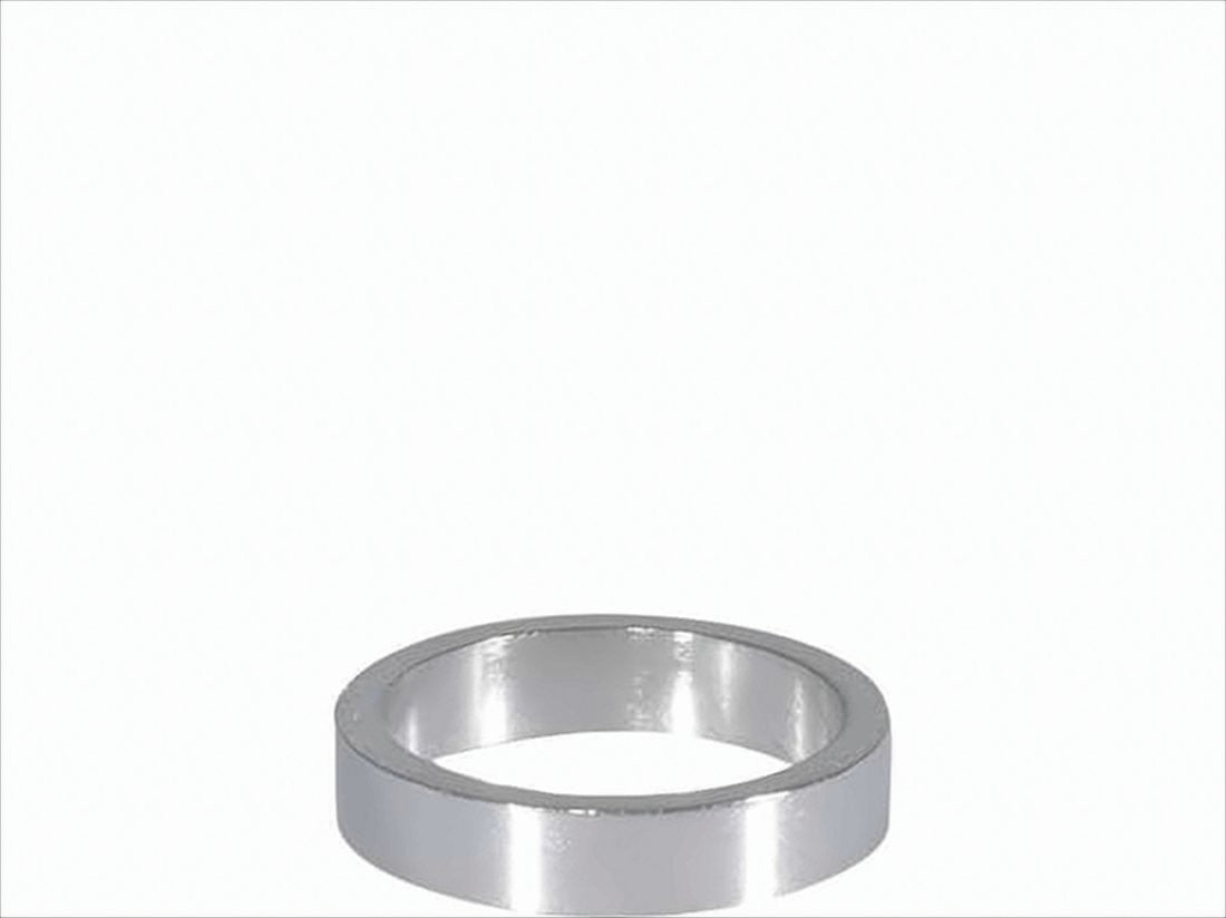 Maison Margiela Polished Silver Ring With Flat Band