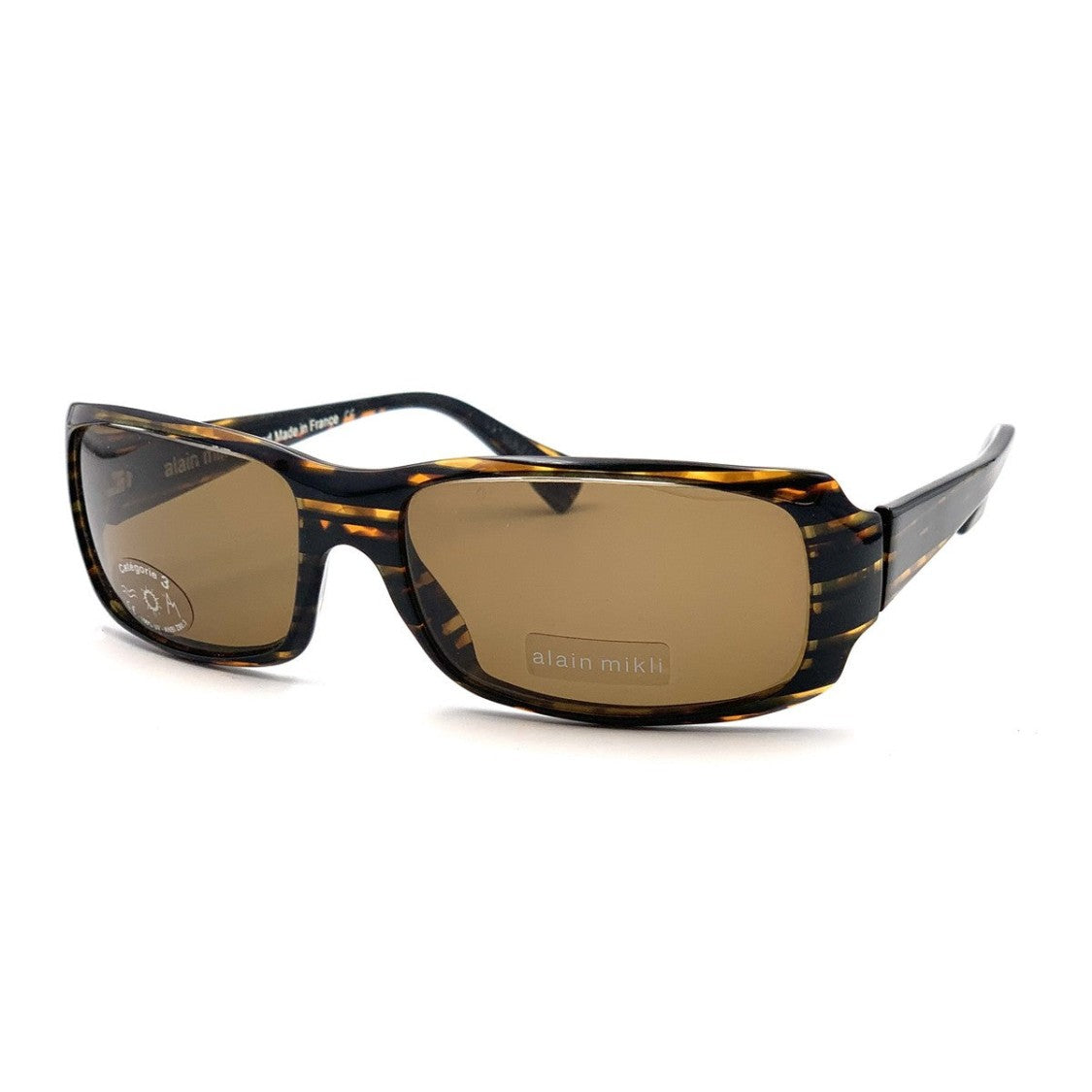 Alain Mikli Brown A0856 Acetate Rectangular Sunglasses