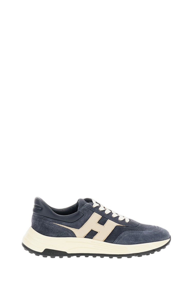 Hogan Blue Nubuck Leather Hyperlight Sneakers