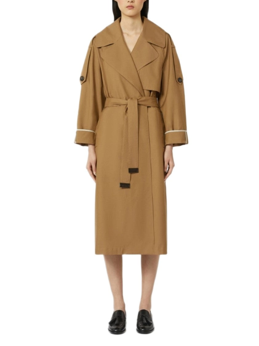 Max Mara Classic Brown Trench Coat With Tailored Silhouette