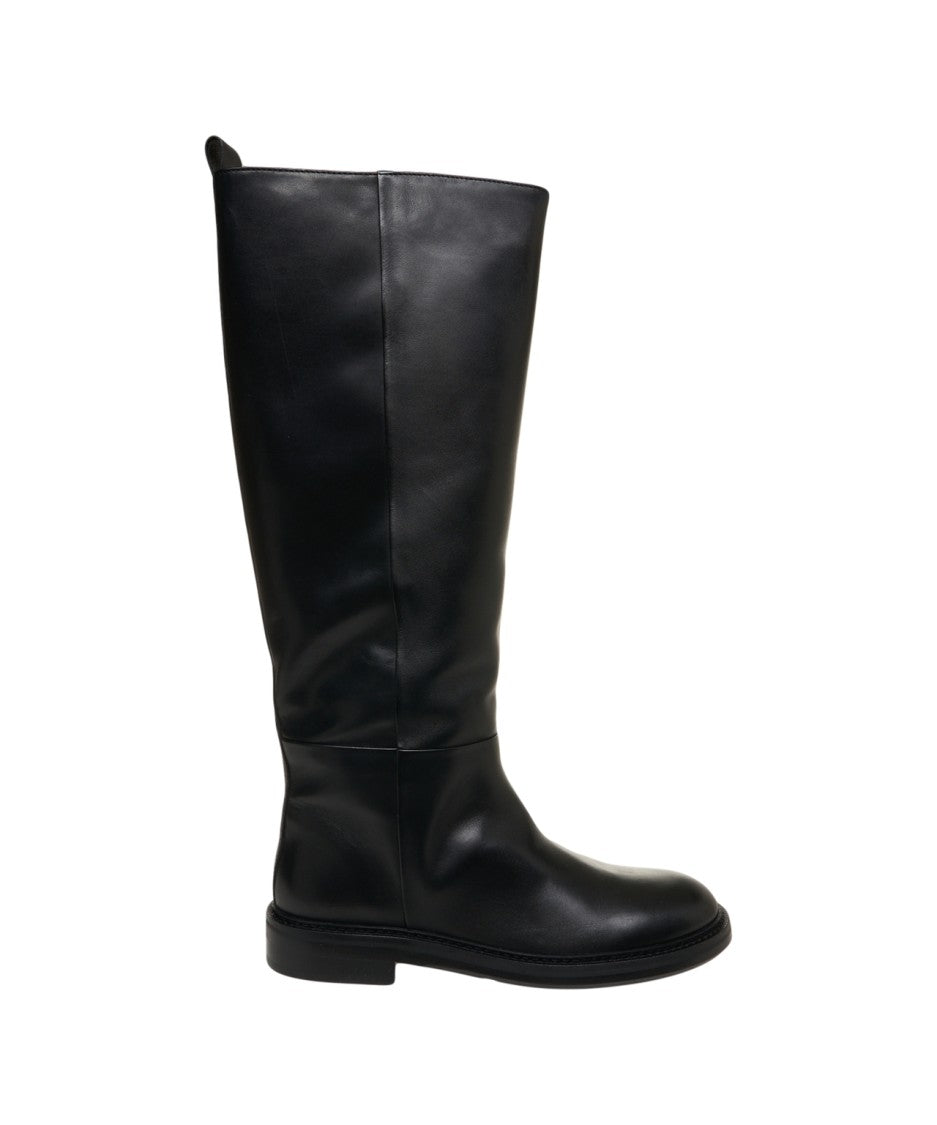 Billi Bi Sleek Black Leather Ankle Boots