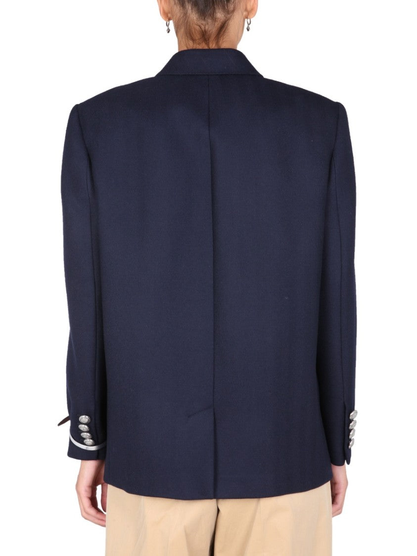 Alexander Mcqueen Structured Double-Breasted Jacket With Tailored Fit