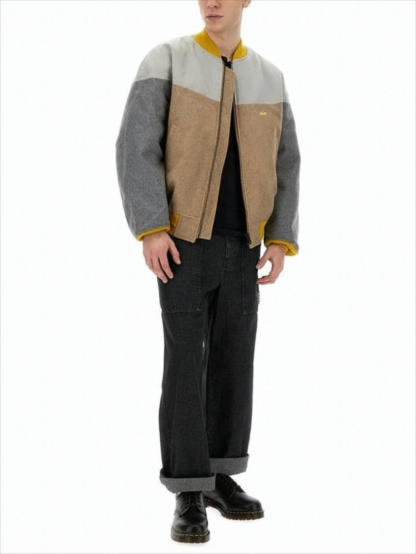 Aïe Color-Block Casual Jacket With Bold Back Detail