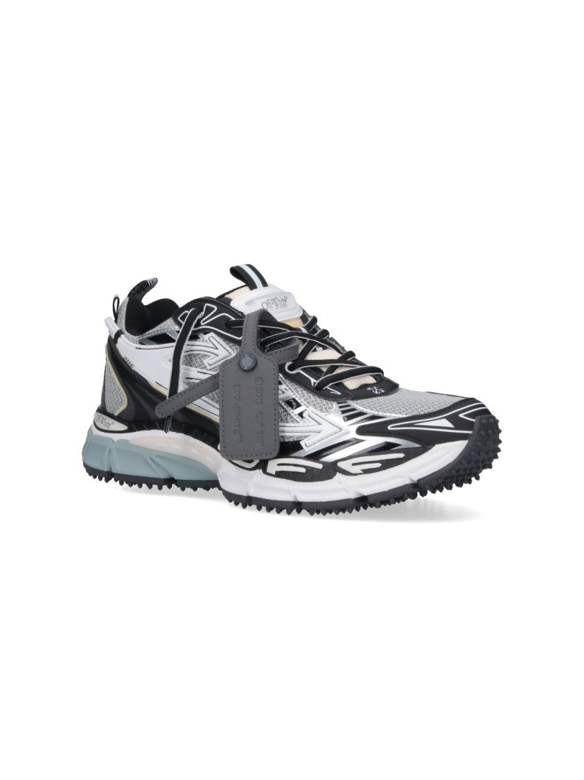 Off-White Grey Fabric Be Right Back Sneakers