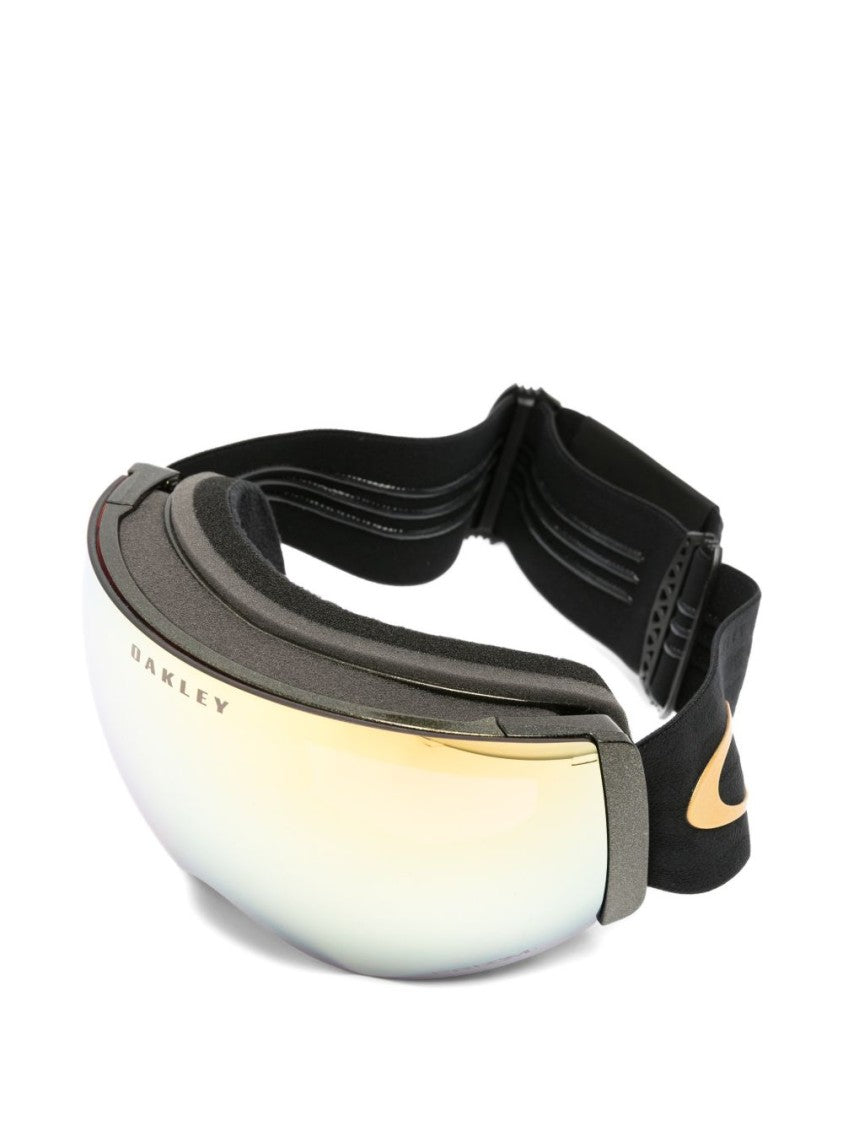 Oakley Wraparound Sunglasses With Reflective Golden Lens