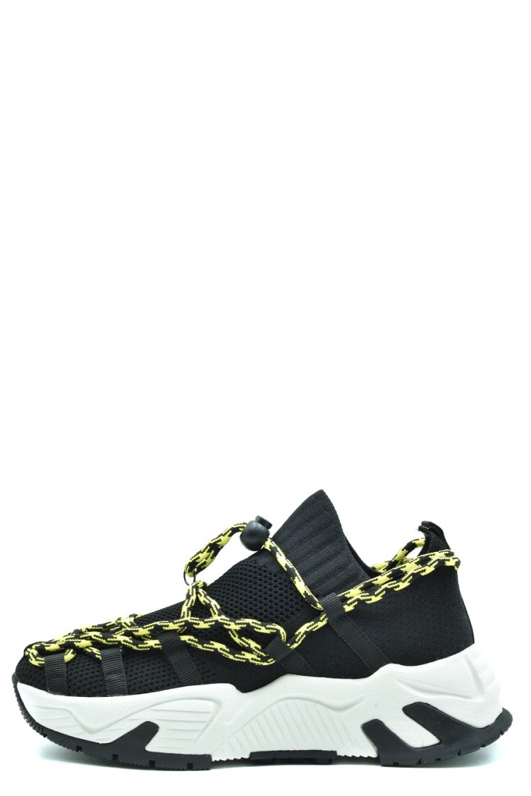 Philosophy Di Lorenzo Serafini Sporty Black Mesh Sneakers With Sole