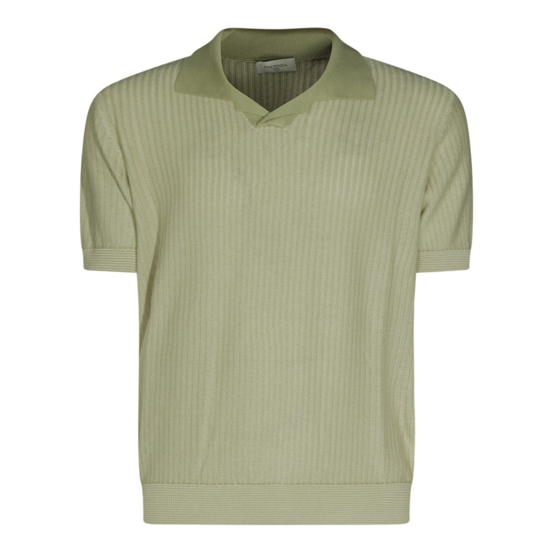 Piacenza Cashmere Short-Sleeved Knit Polo Shirt With V-Notch