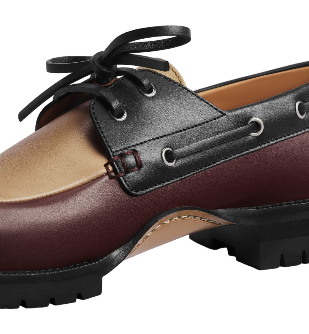 Christian Dior Tri-Color Rugged Sole Polished Lace-Up Shoes