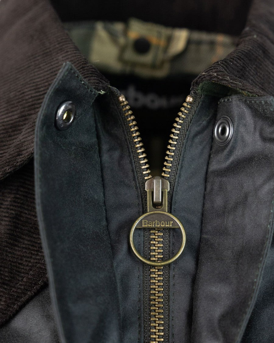 Barbour Beadnell Waxed Jacket In Sage