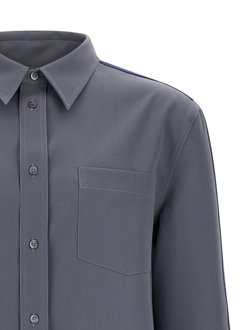 Marni Contrasting Sleeve Virgin Wool Shirt
