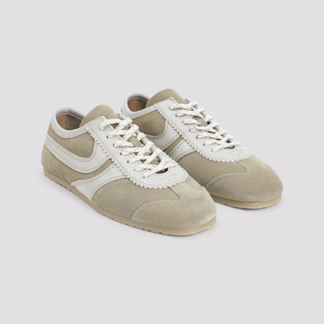 Dries Van Noten Low-Top Sneakers With Smooth And Suede Leather Panels