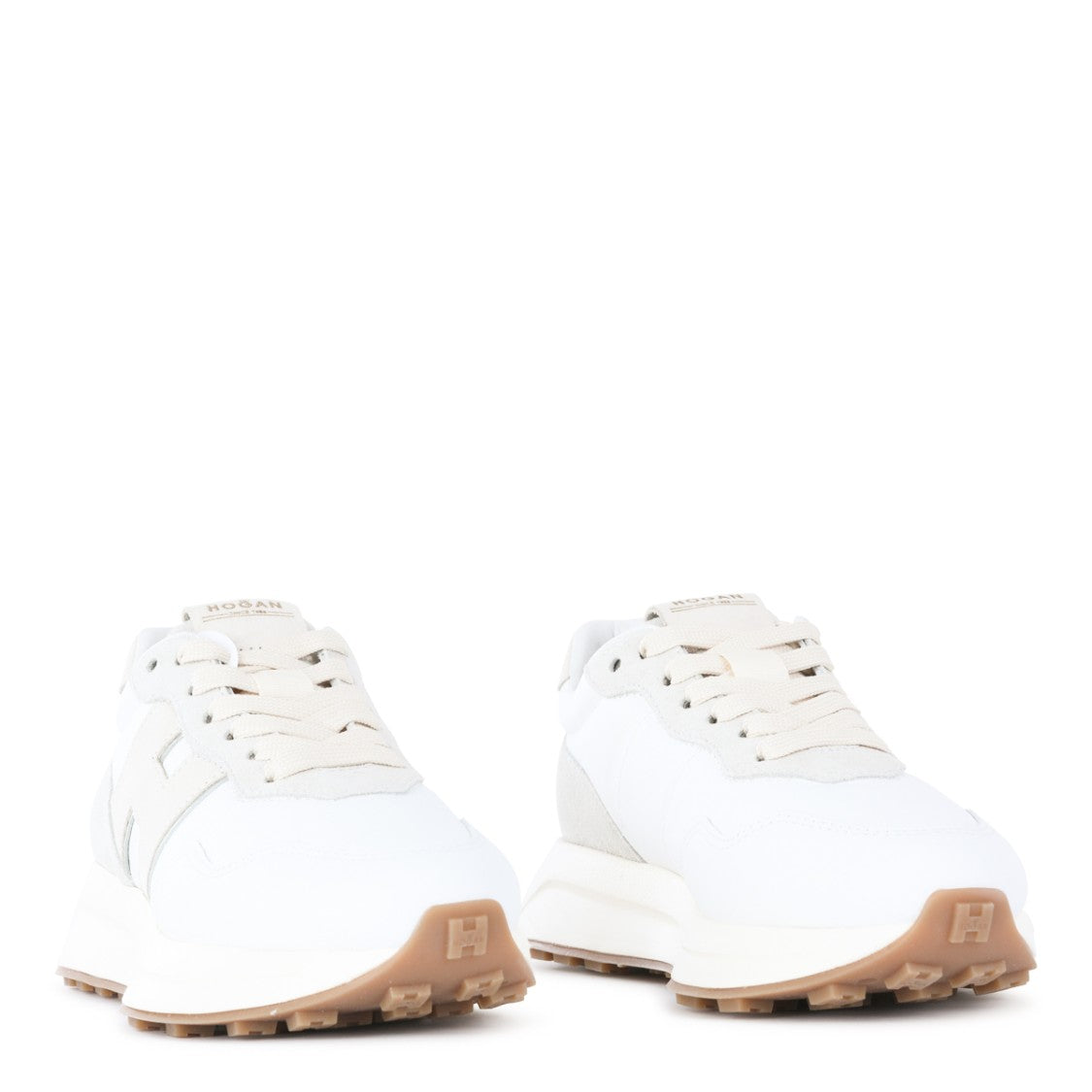 Hogan White Leather Sneakers