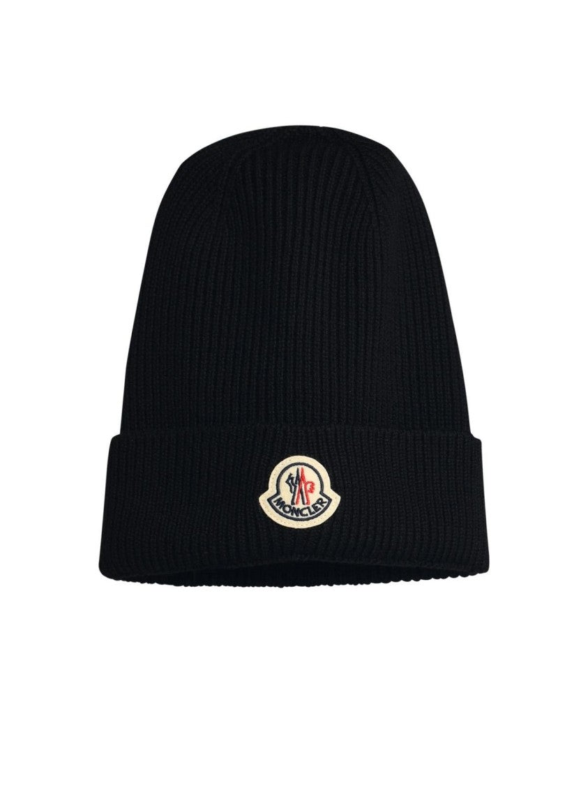 Moncler Classic Blue Hat With Rounded Crown And Short Brim