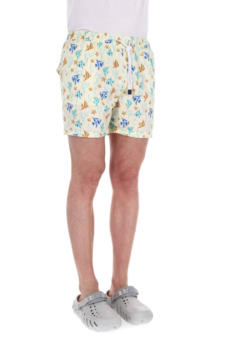 Barba Quick-Dry Fish Print Swim Shorts