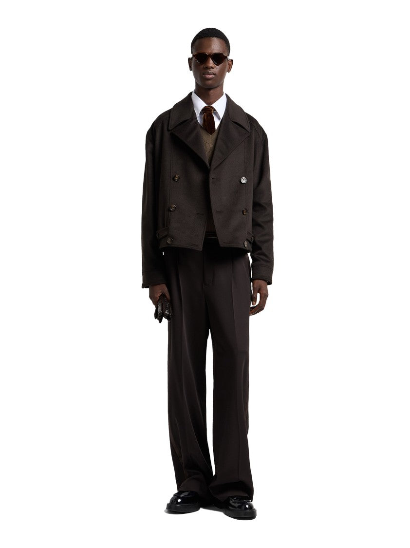 Emporio Armani Double-Breasted Blouson With Sable Finish