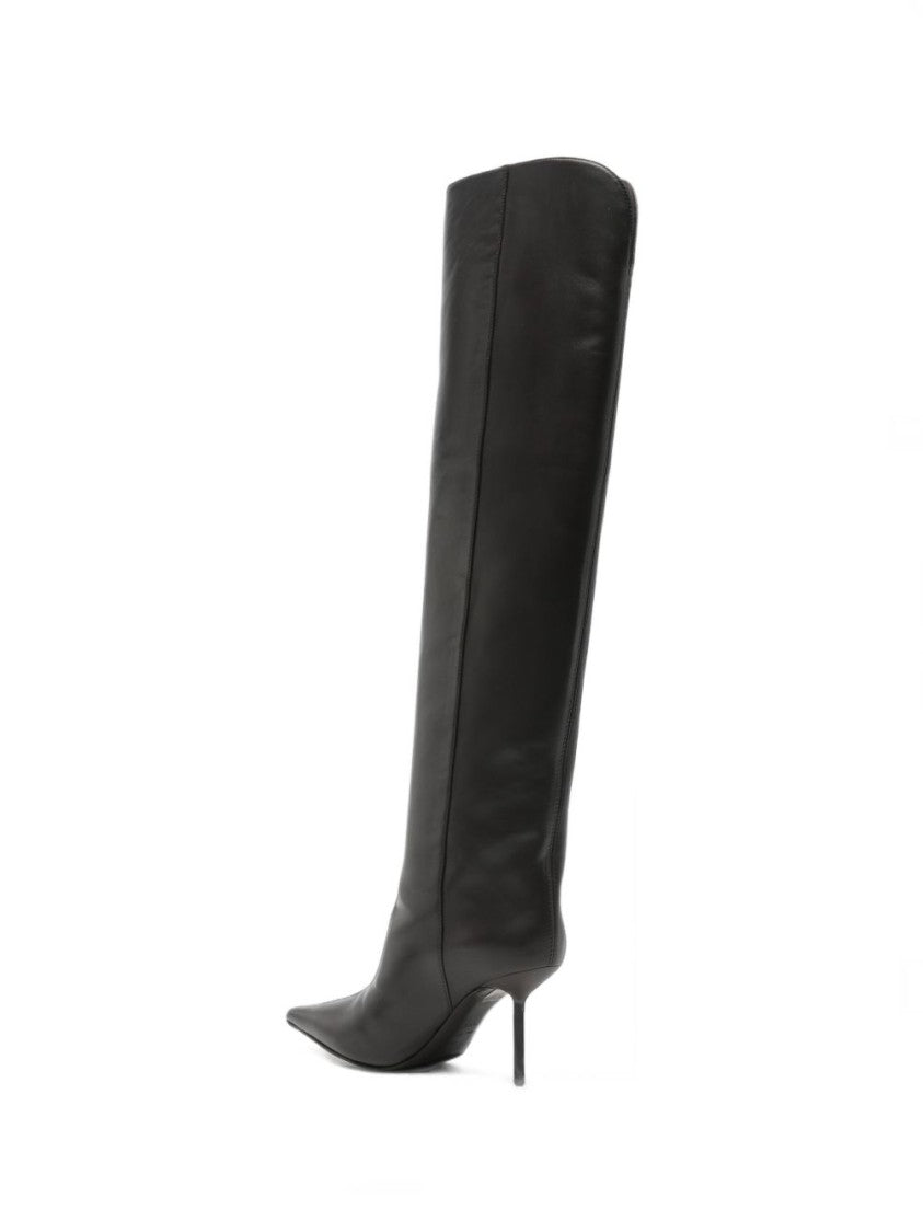 Le Silla Pointed Toe Stiletto Heel Boots With Tonal Stitching
