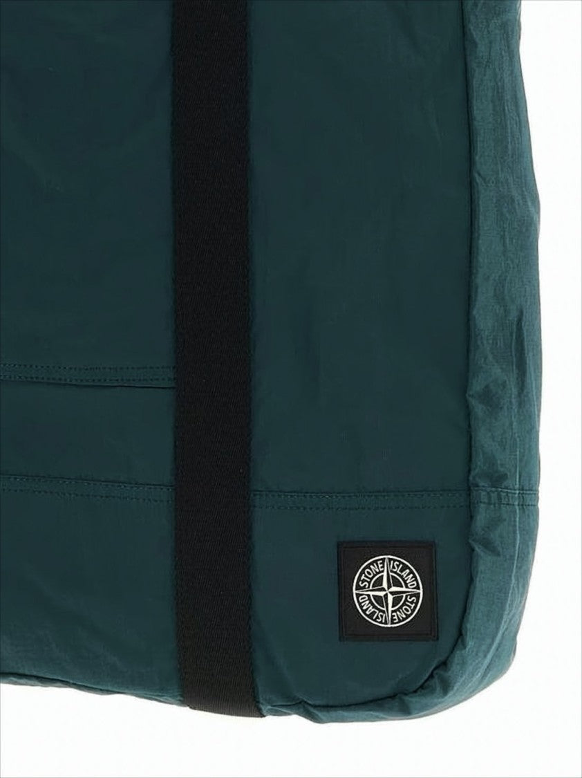 Stone Island Deep Teal Polyamide Tote Bag