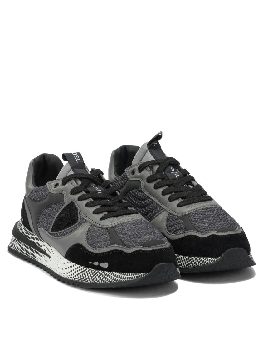 Philippe Model Paris Sporty Sneakers With Mesh And Leather Panels