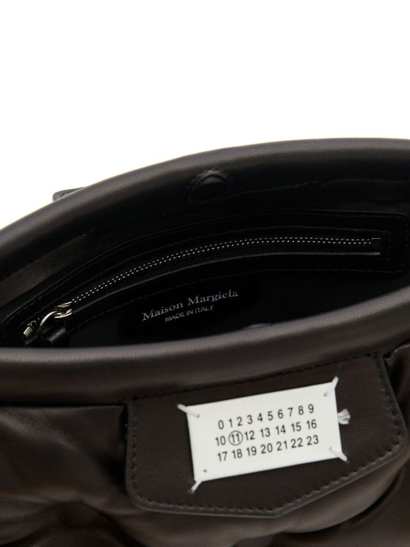 Maison Margiela Padded Leather Shoulder Bag With Wide Adjustable Strap
