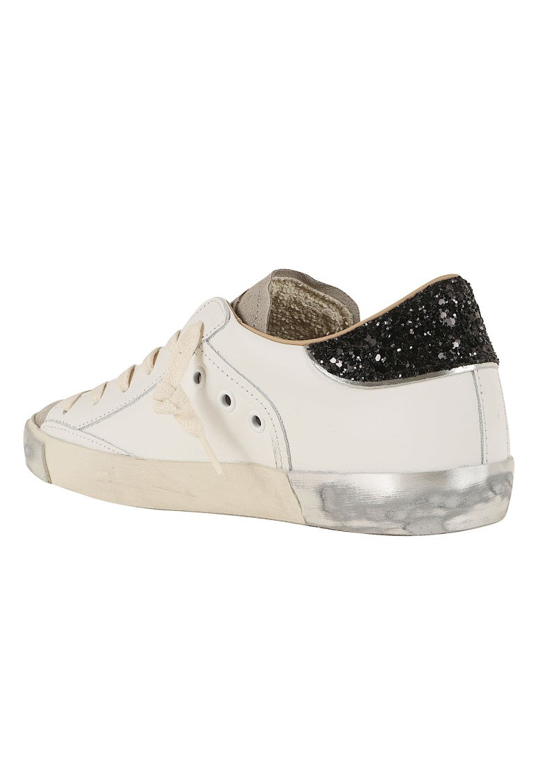 Philippe Model Prsx Low Handcrafted Glitter Leather Sneakers