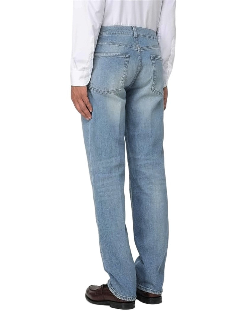 Lardini Classic Straight-Leg Denim Trousers With Light Wash