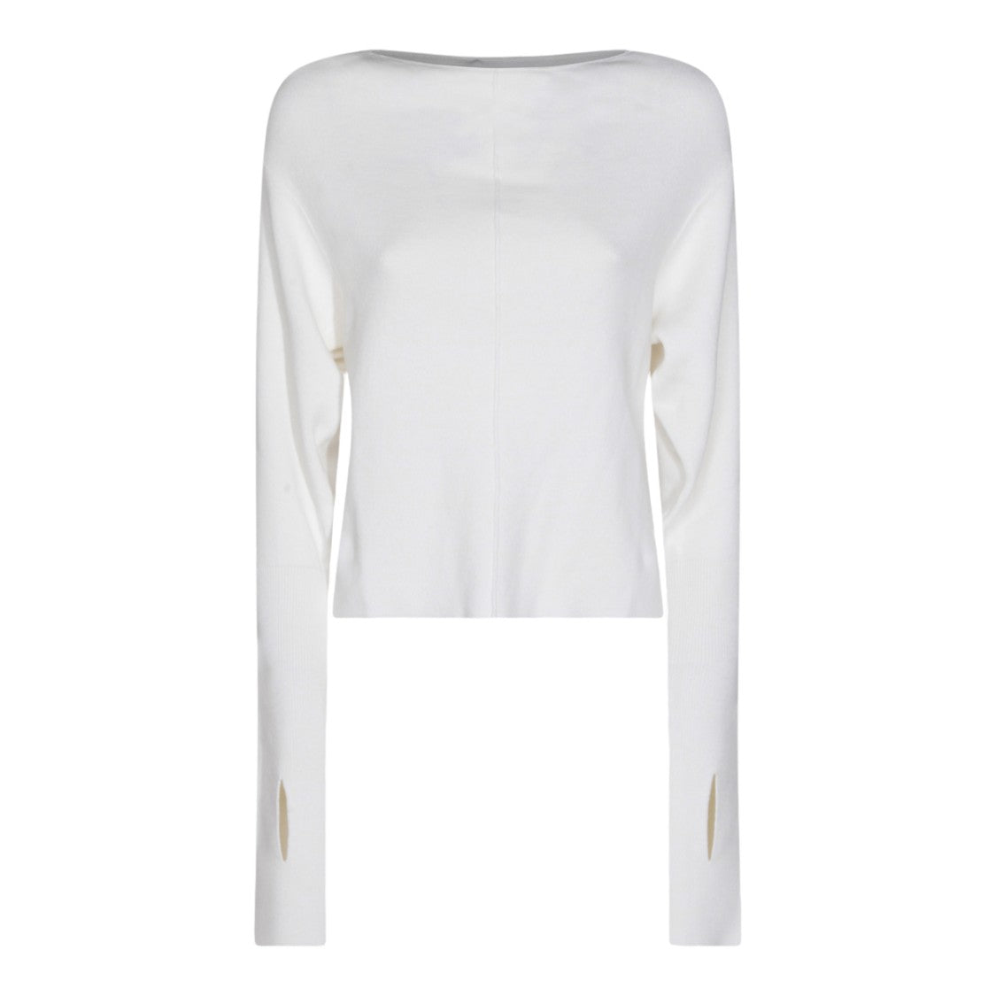 Aya Muse Sweater With Thumbhole Cutouts And Boat Neckline