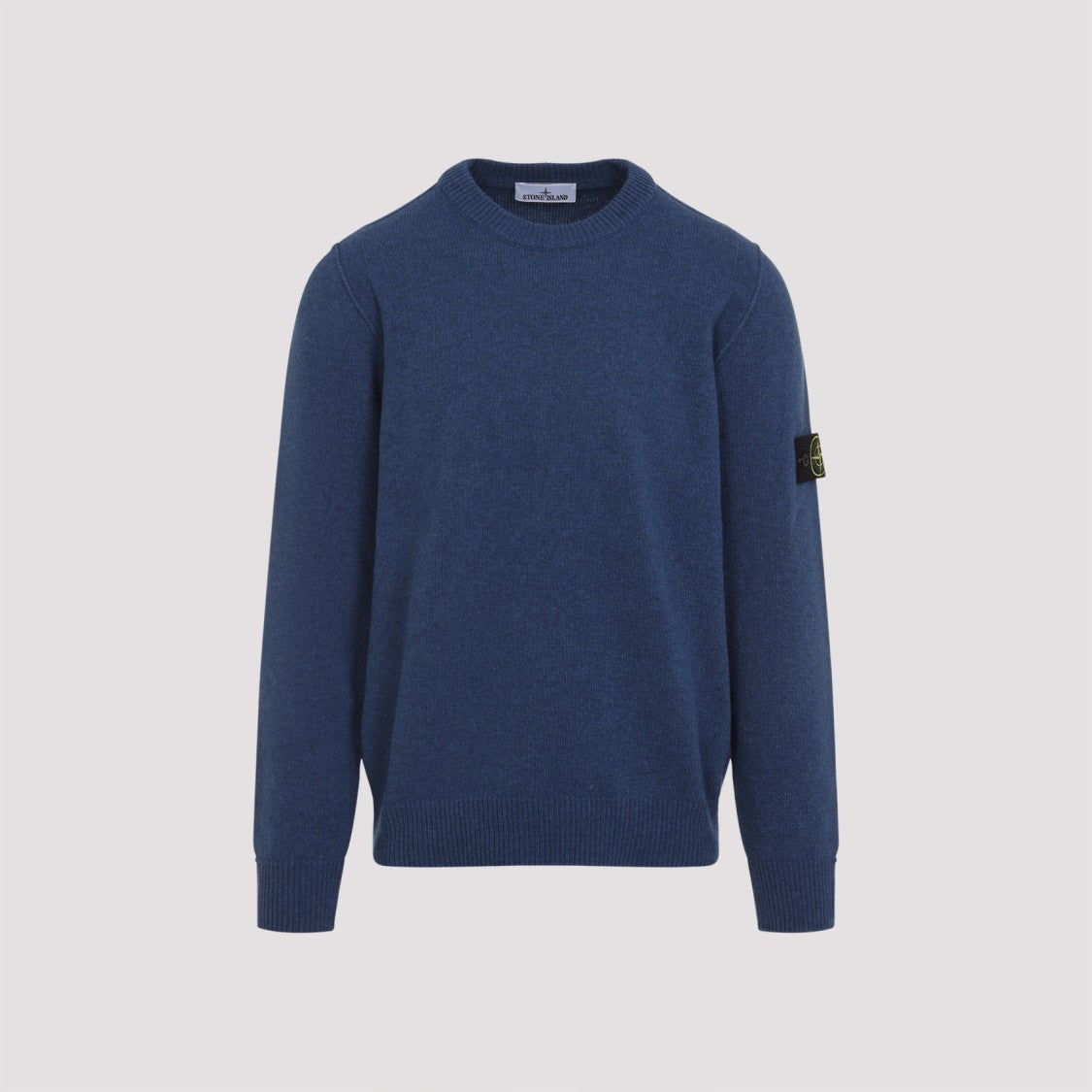 Stone Island Steel Blue Wool Sweater