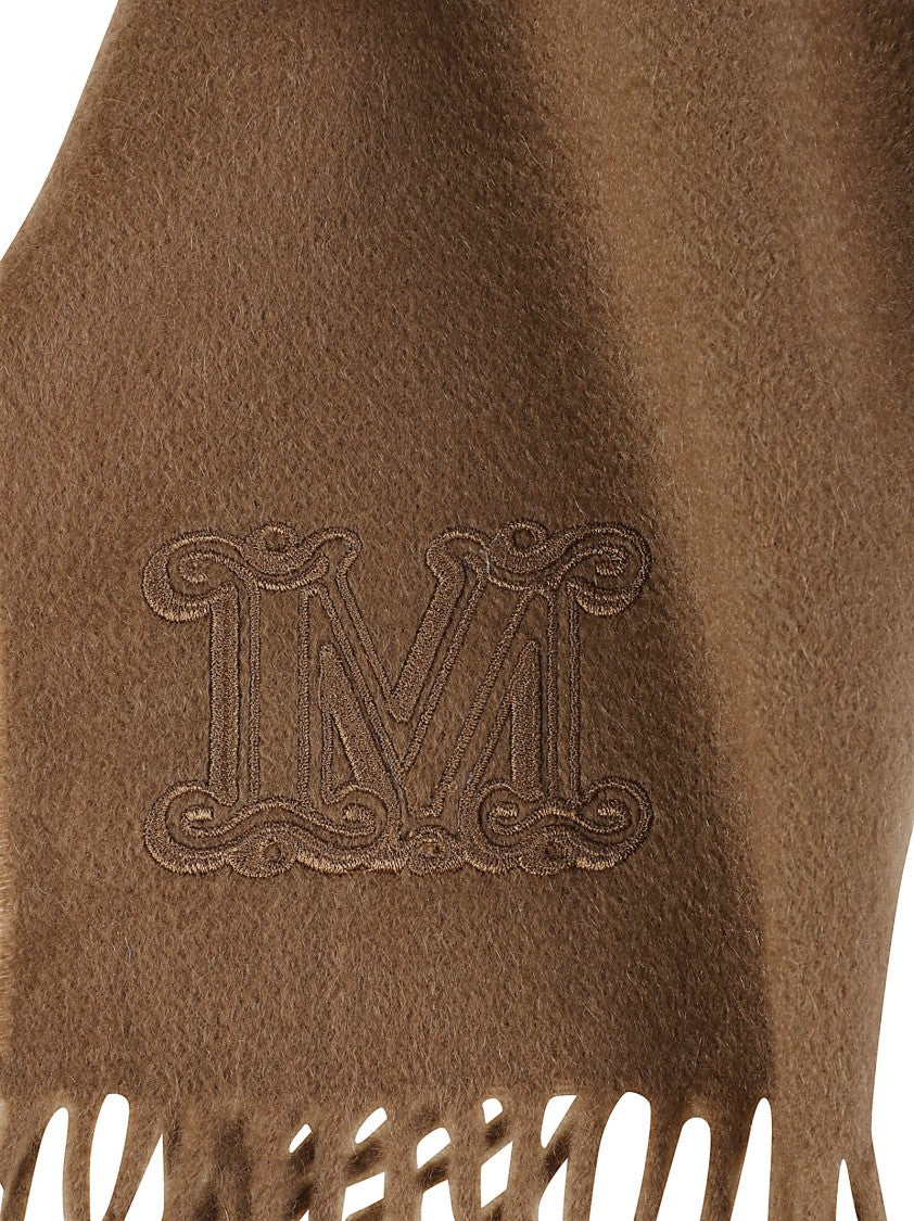Max Mara Brown Wsdalia Monogram Cashmere Scarf
