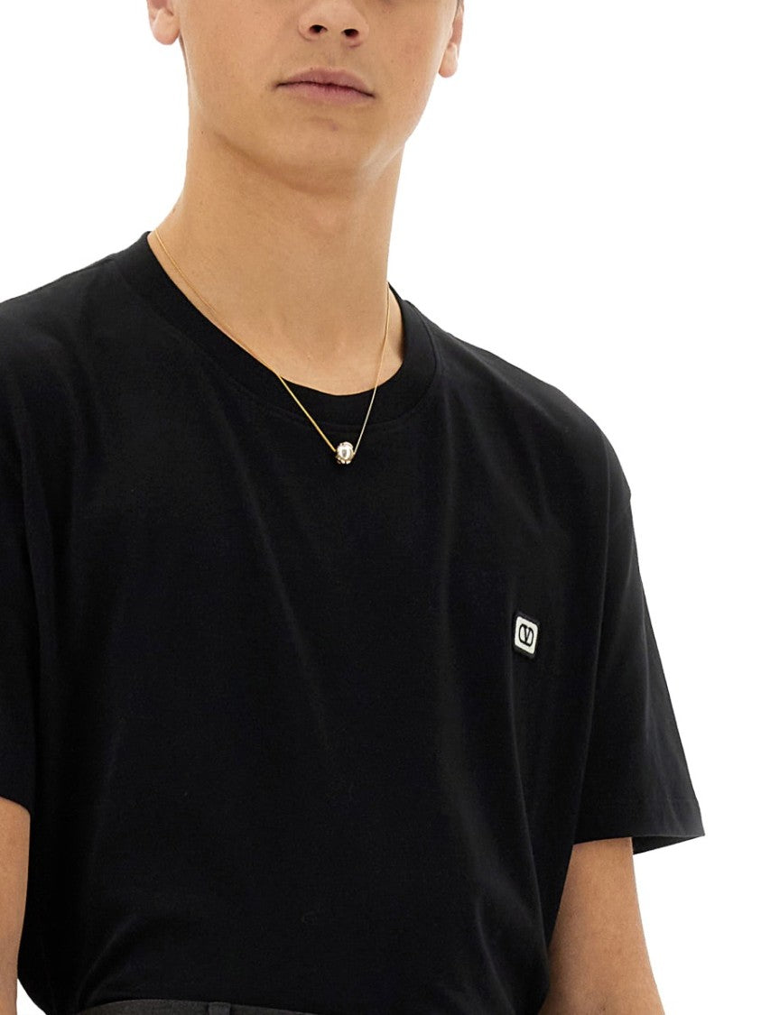 Valentino Vlogo" Patch Cotton T-Shirt