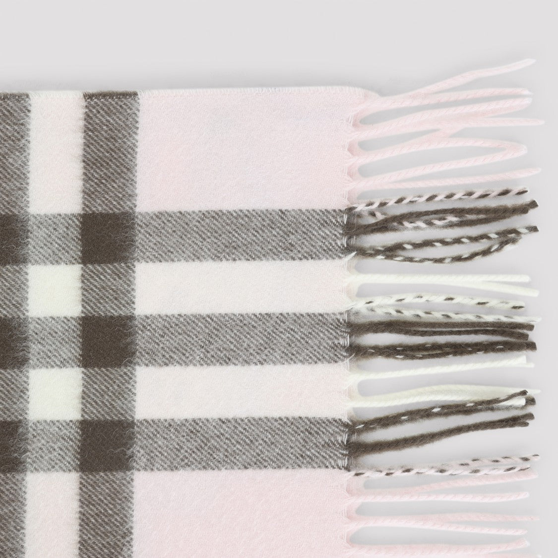 Burberry Cashmere Check Pattern Scarf In Pink