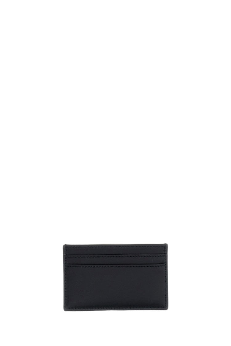 Alexander Mcqueen Leather Card Case With Logo Detail And Multiple Compartments