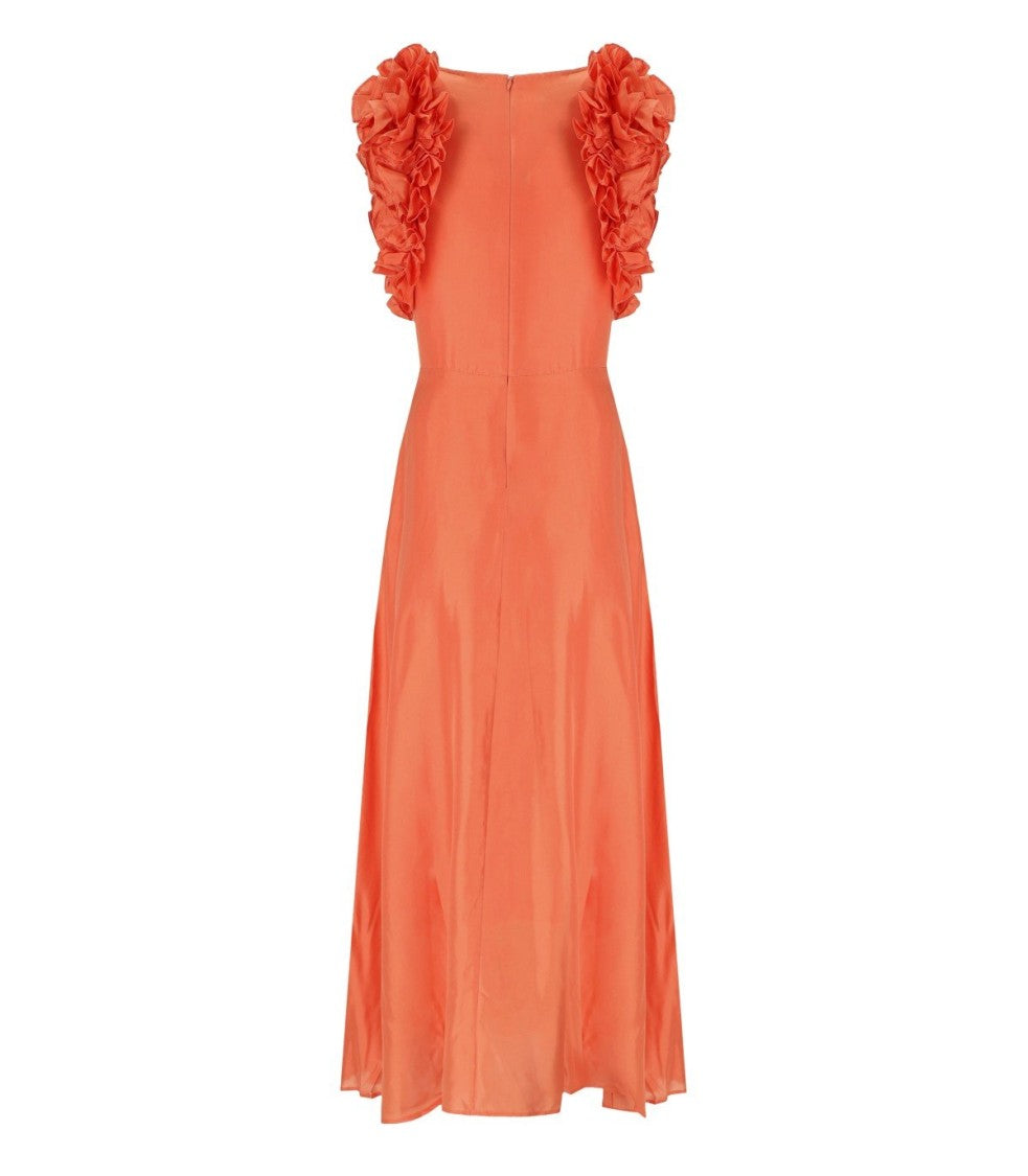 Essentiel Antwerp Hexico Coral Midi Dress