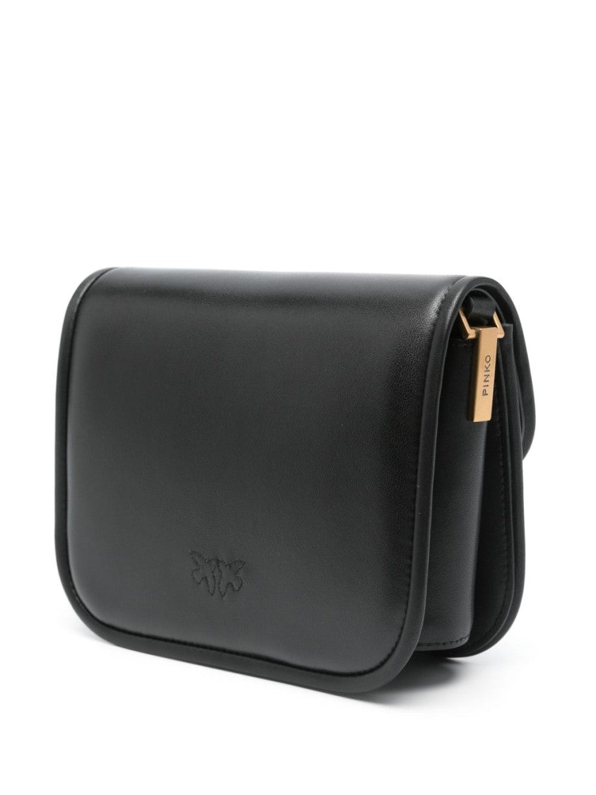 Pinko Black Leather Crossbody Bag