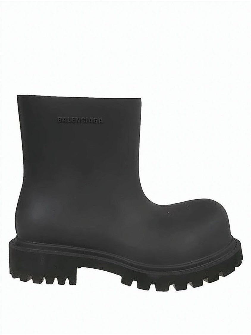 Balenciaga Matte Finish Chunky Sole Ankle Boots