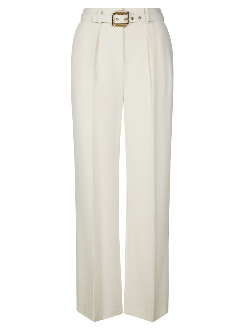Elisabetta Franchi Tailored White Crepe Pants