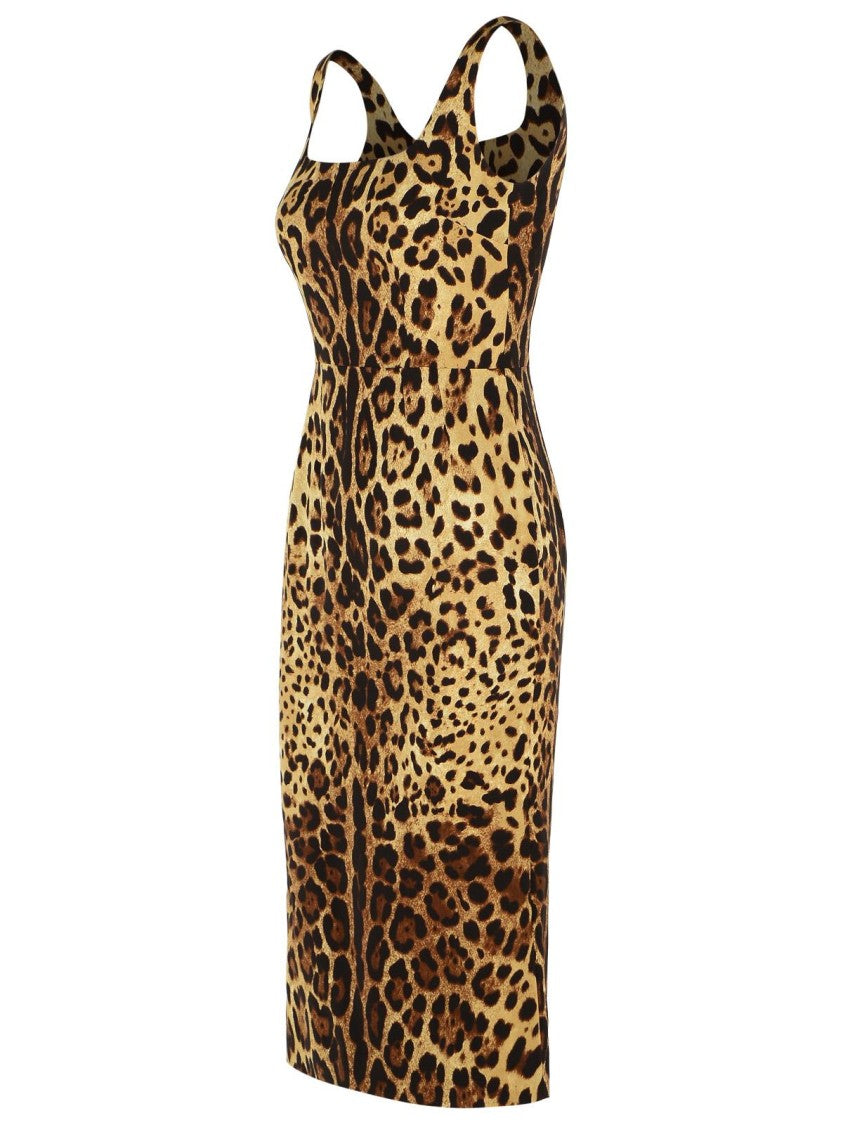 Dolce & Gabbana Leopard-Print Silk Dress